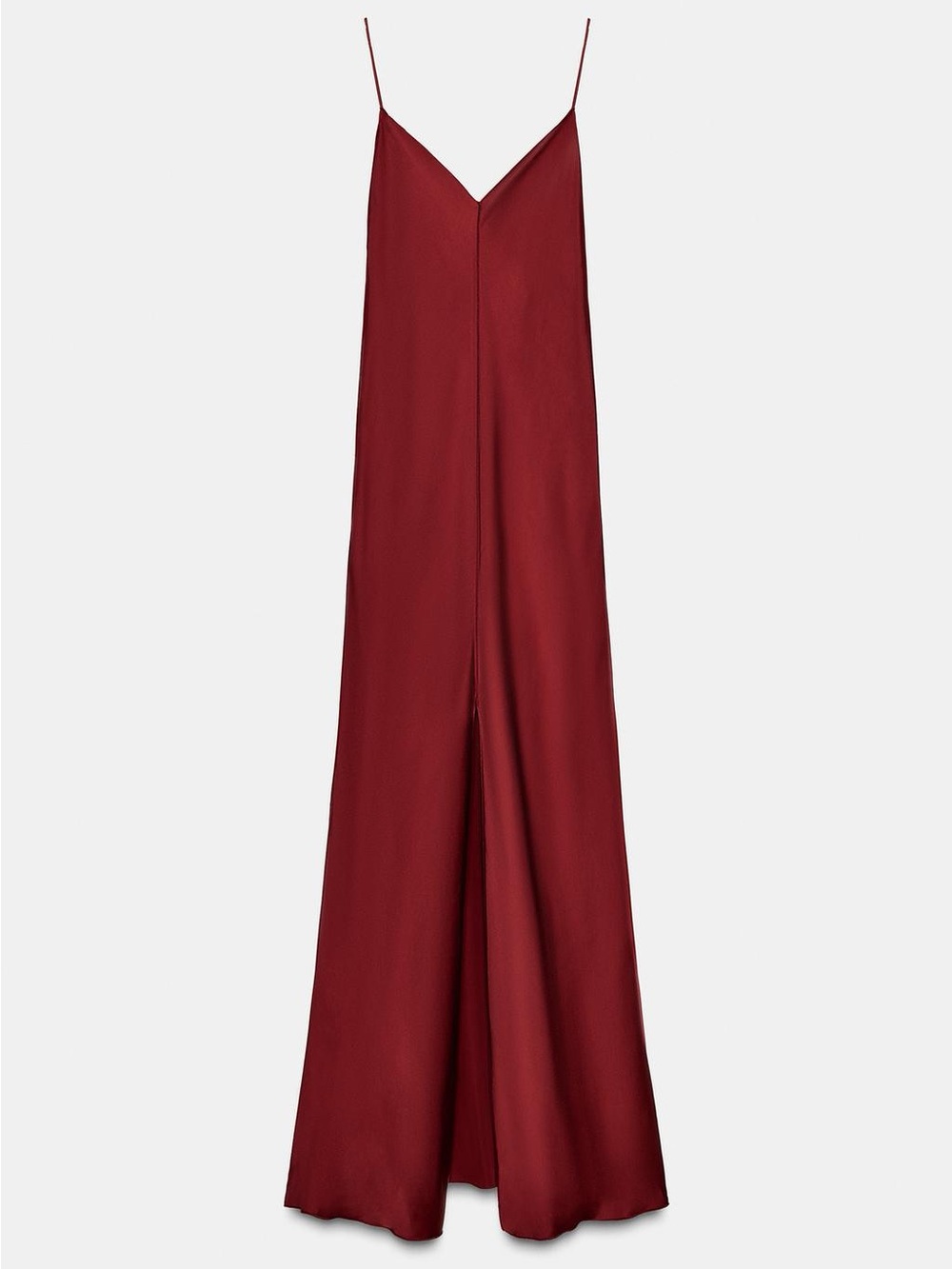 Zara Red satin slip Maxi Dress - Picture 13 of 15